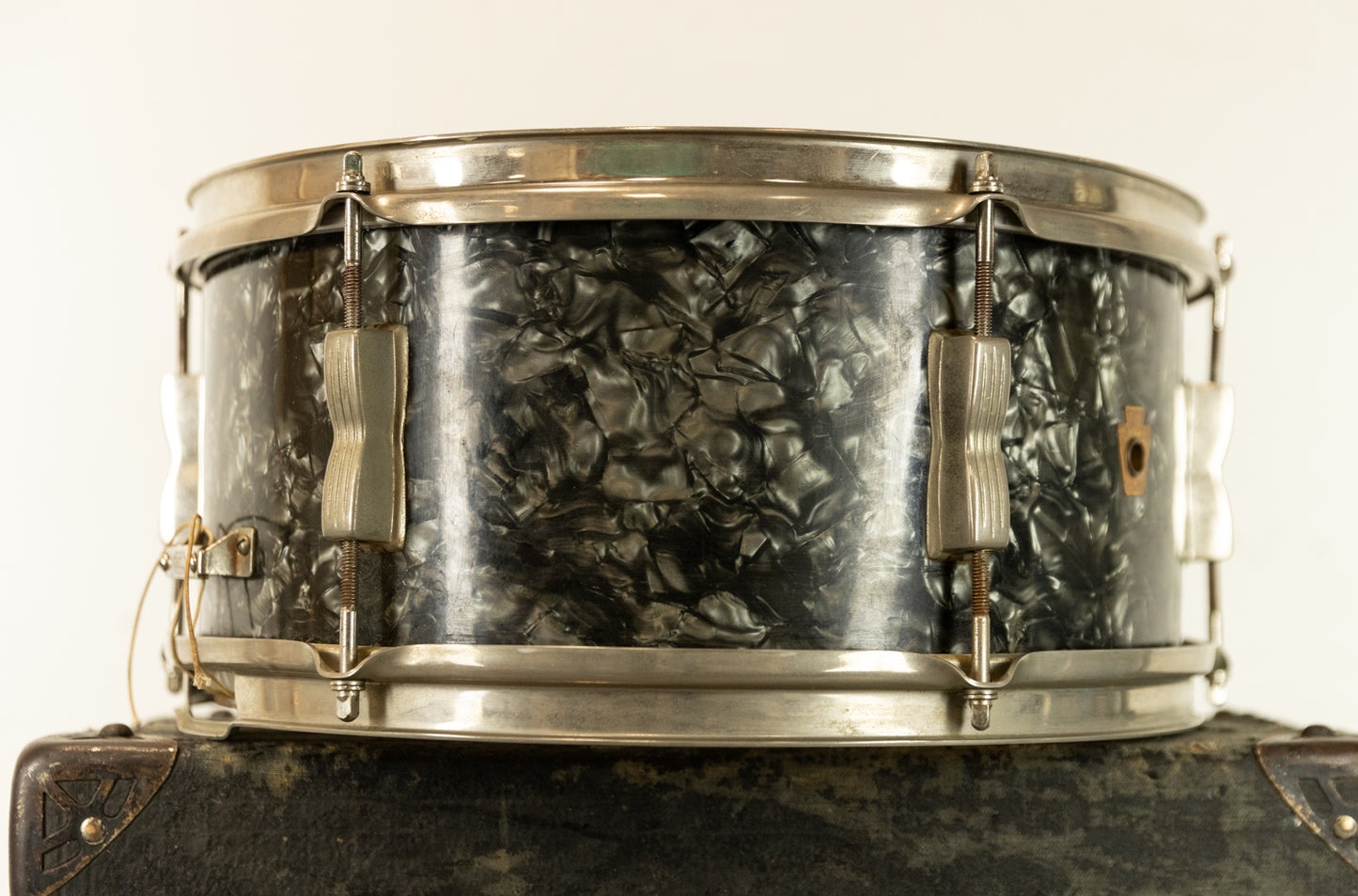 1950s WFL 6.5x14 Black Diamond Pearl "Supreme Concert" Model Snare Drum