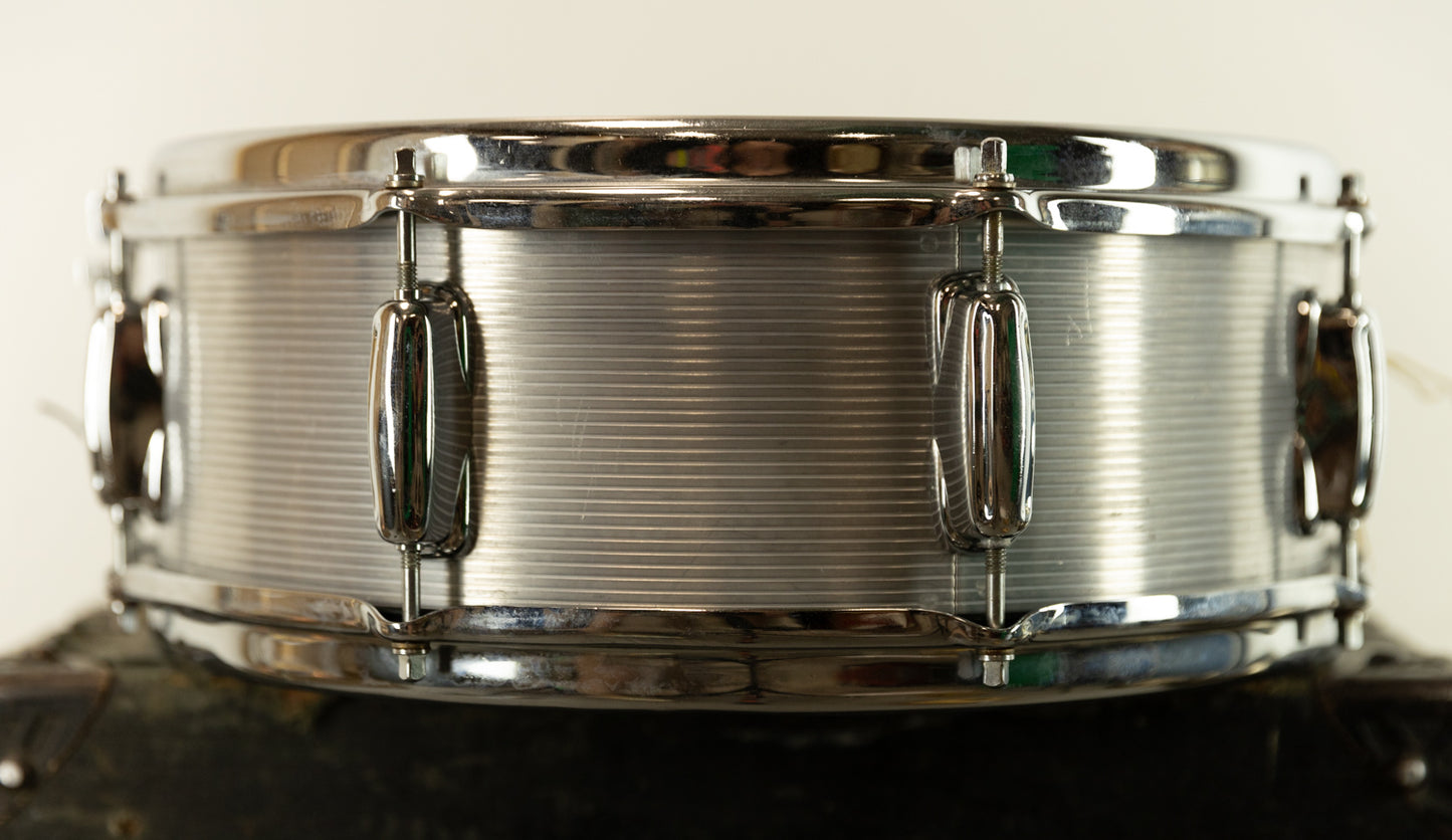 1960s Slingerland 5x14 No. 140 "Ribbed Aluminum" Snare Drum