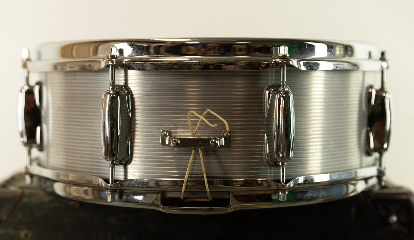 1960s Slingerland 5x14 No. 140 "Ribbed Aluminum" Snare Drum