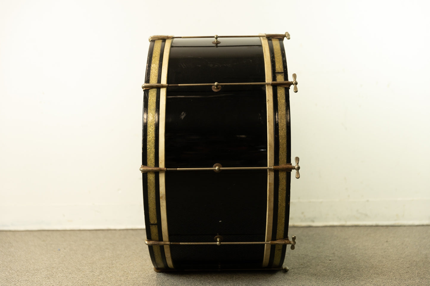 1941 Leedy 12x26 Black Lacquer Spartan Bass Drum