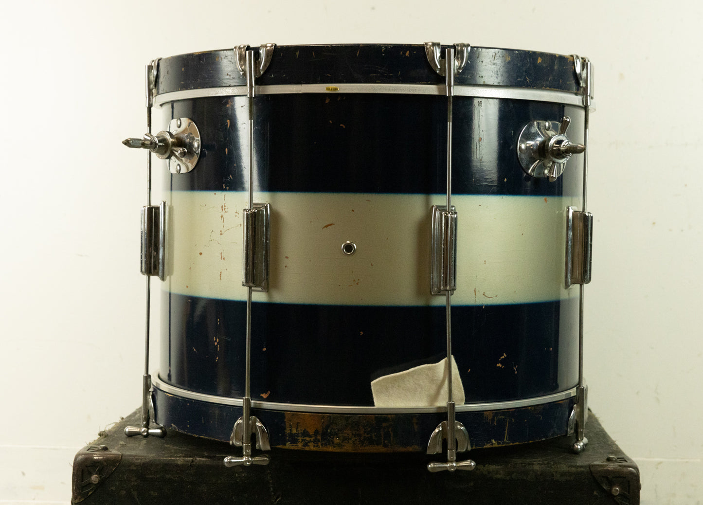 1960s Rogers 14x20 Blue and Silver Duco "Mercury" Bass Drum