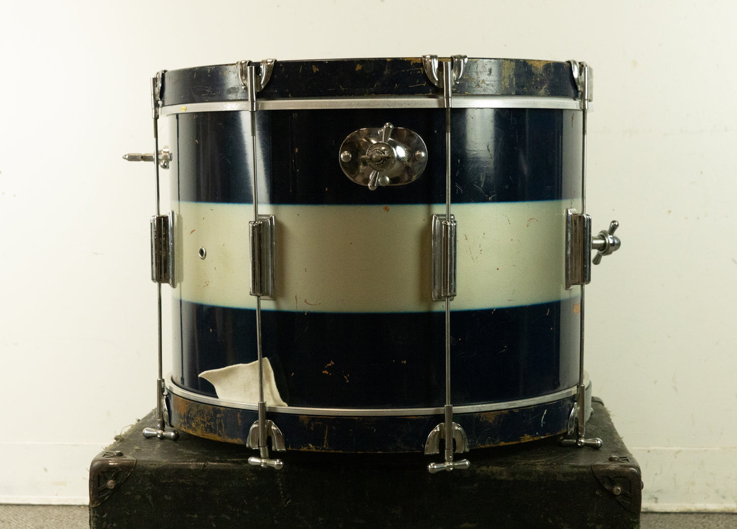 1960s Rogers 14x20 Blue and Silver Duco "Mercury" Bass Drum