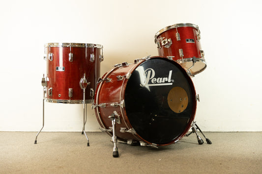 1980s Pearl All-Maple "MLX" Rosewood Lacquer Drum Set
