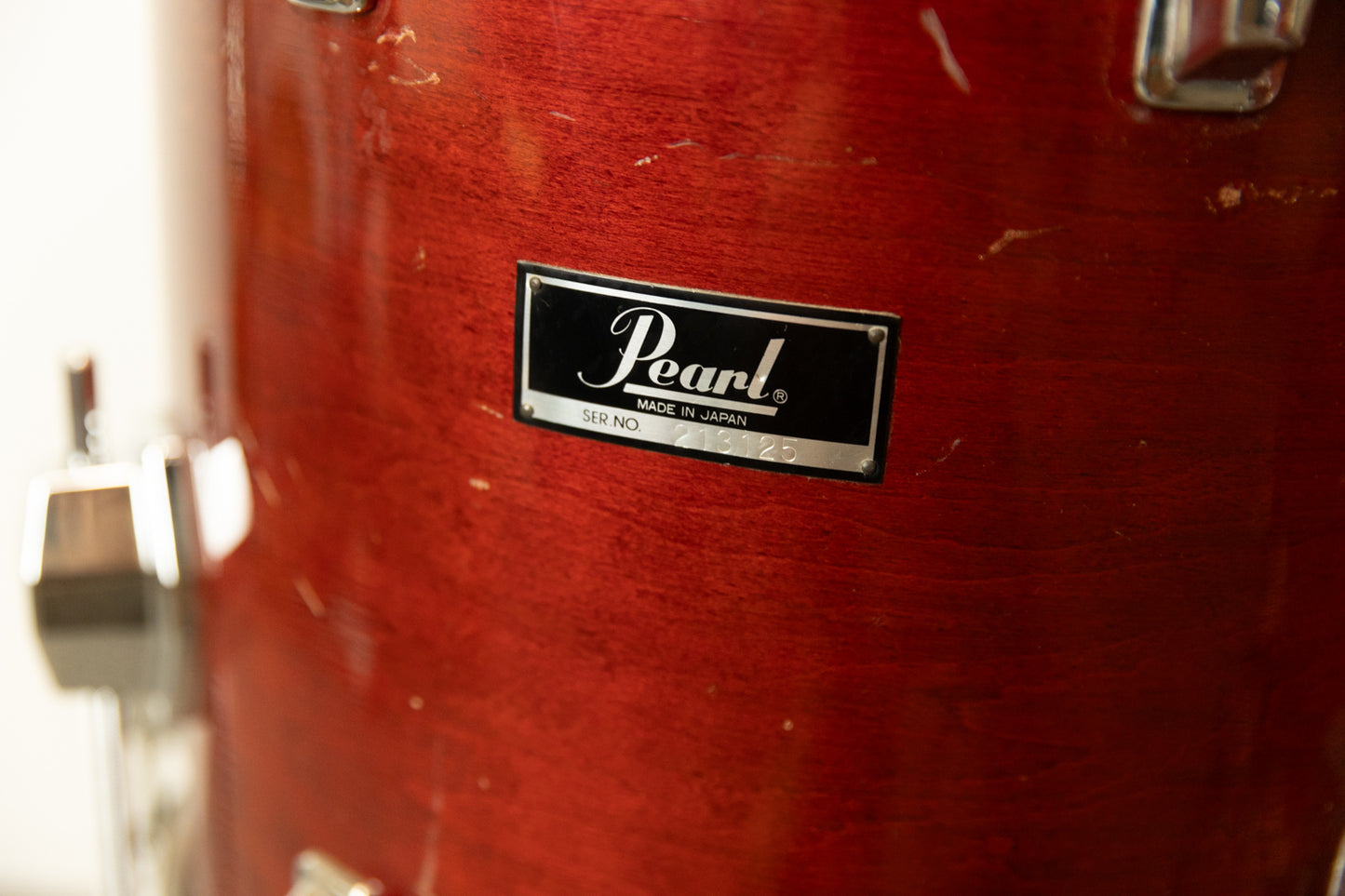 1980s Pearl All-Maple "MLX" Rosewood Lacquer Drum Set