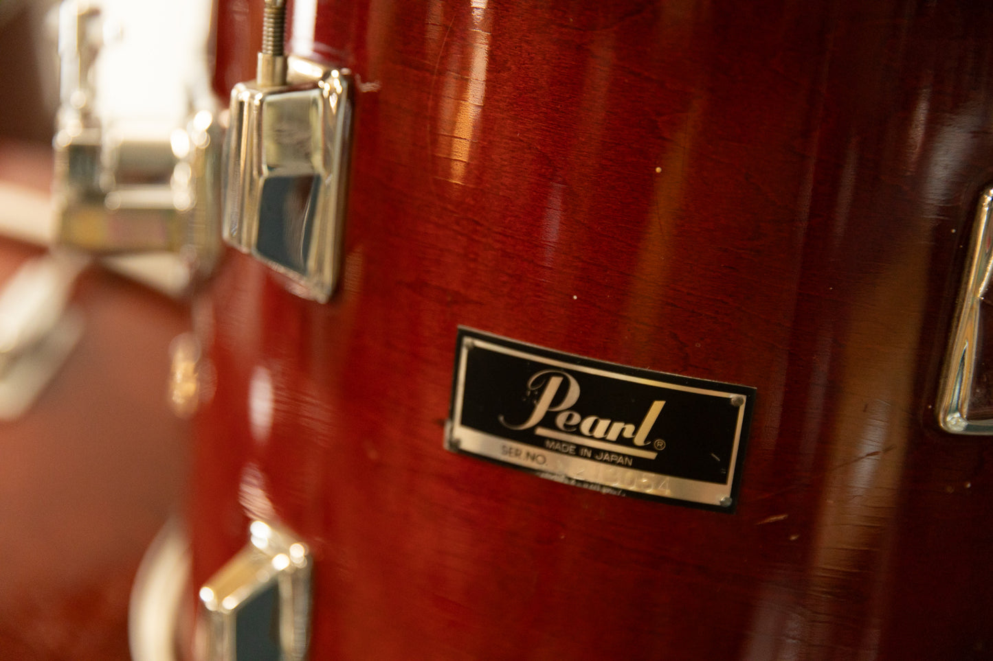 1980s Pearl All-Maple "MLX" Rosewood Lacquer Drum Set