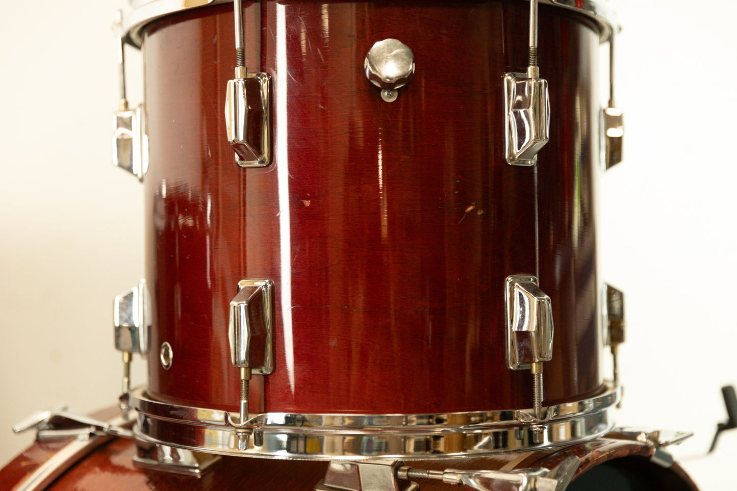 1980s Pearl All-Maple "MLX" Rosewood Lacquer Drum Set