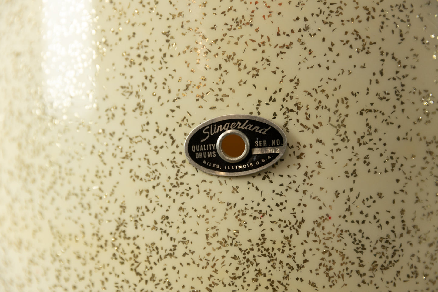 1970s Slingerland 16x18 Sparkling White Pearl Floor Tom