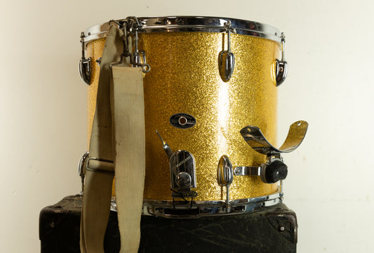 1970s Slingerland 12x15 "Haskell W. Harr" Gold Sparkle Pearl Parade Drum
