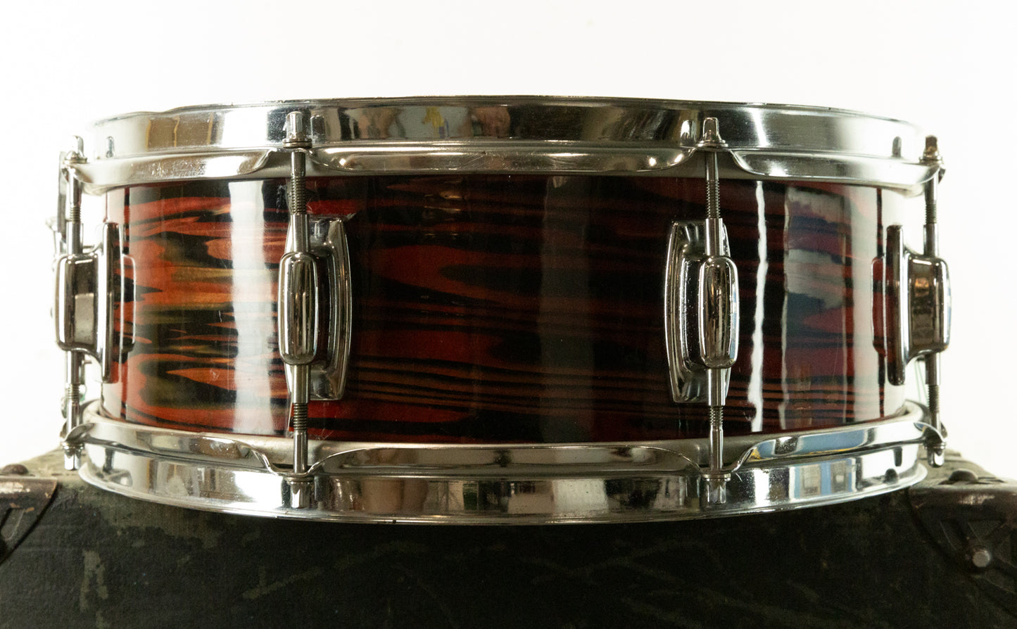 Vintage Ludwig 5x14 Standard Red Strata Snare Drum