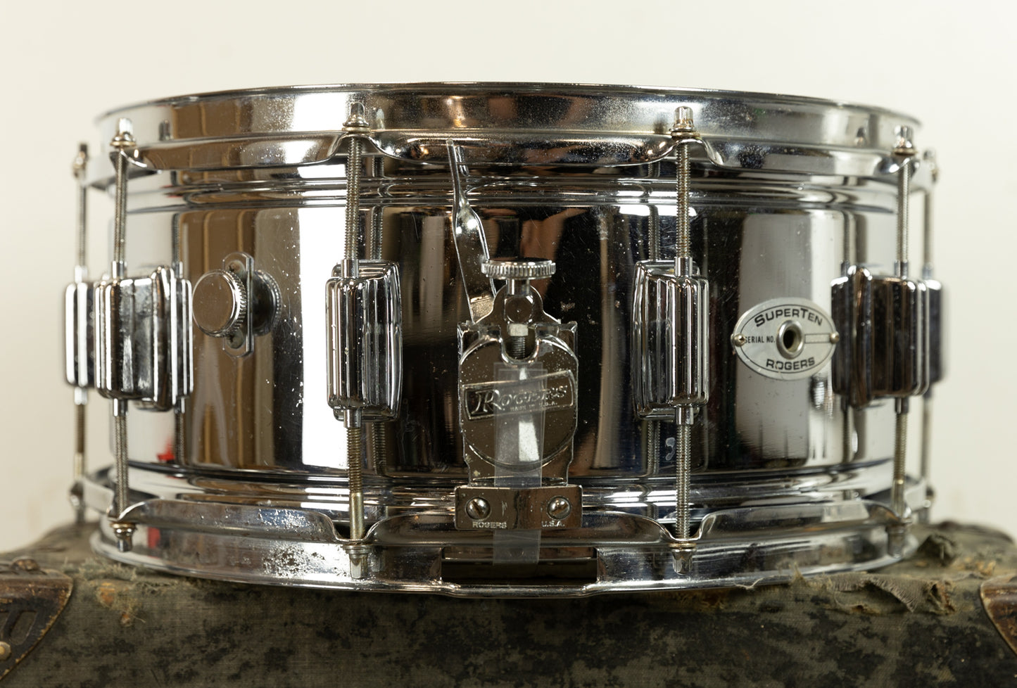 1970s Rogers 6.5x14 SuperTen Snare Drum