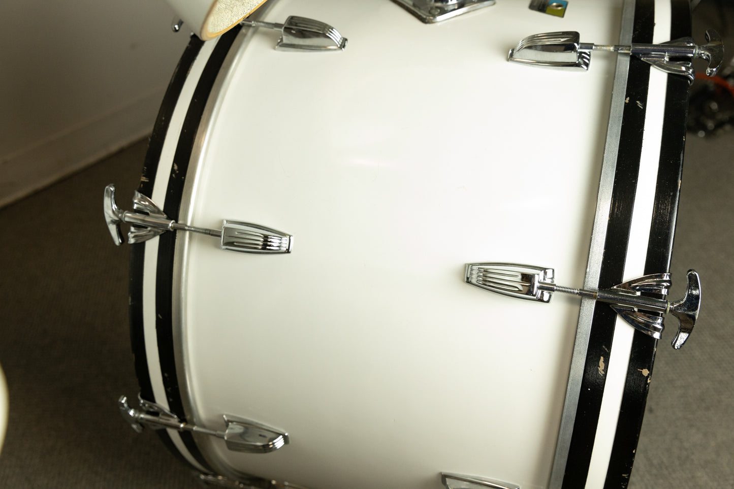 1970s Ludwig White Cortex Quadraplus Drum Set