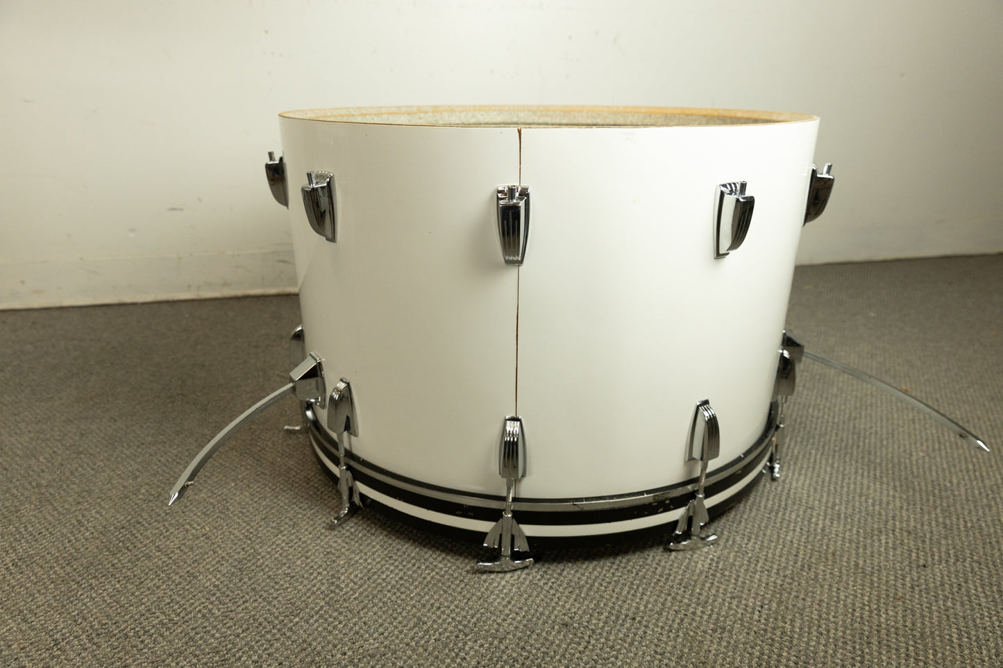 1970s Ludwig White Cortex Quadraplus Drum Set