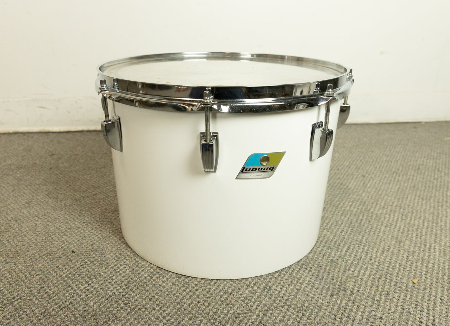 1970s Ludwig White Cortex Quadraplus Drum Set