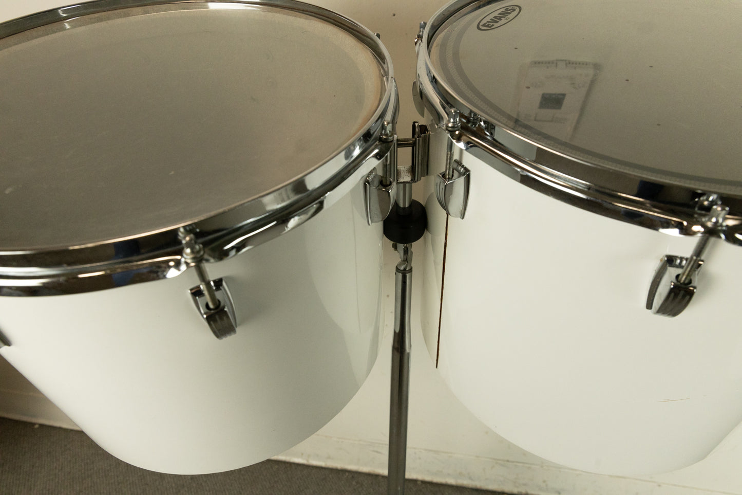 1970s Ludwig White Cortex Quadraplus Drum Set