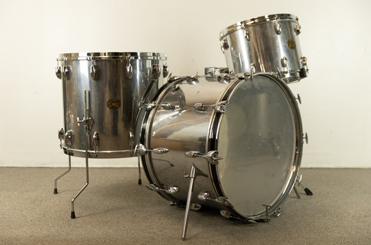 1970s Gretsch Chrome Over Wood Drum Set