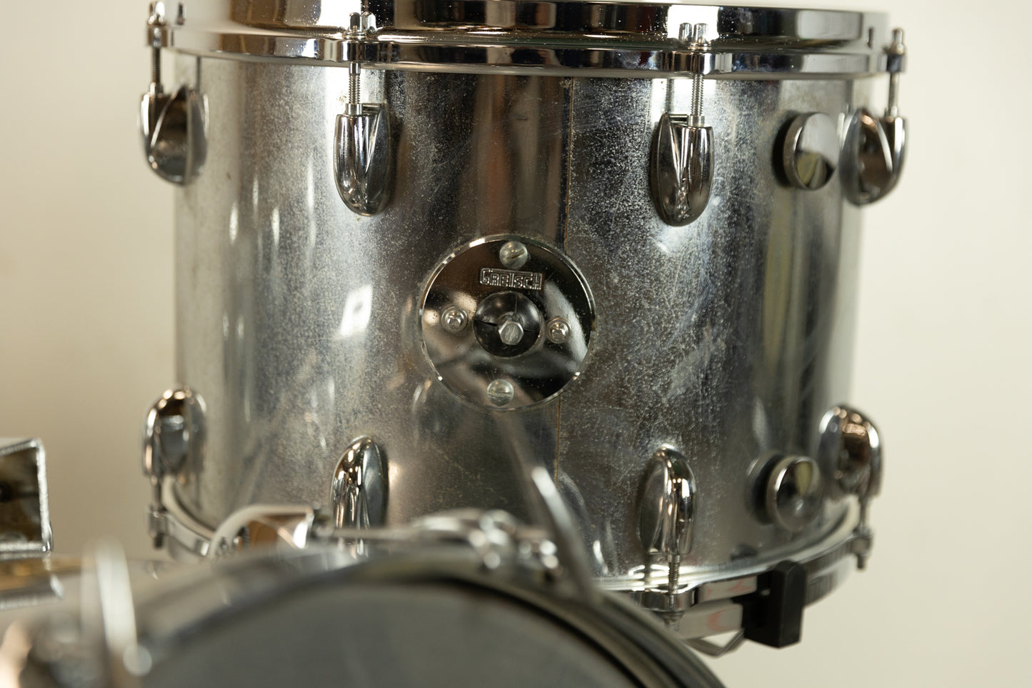 1970s Gretsch Chrome Over Wood Drum Set