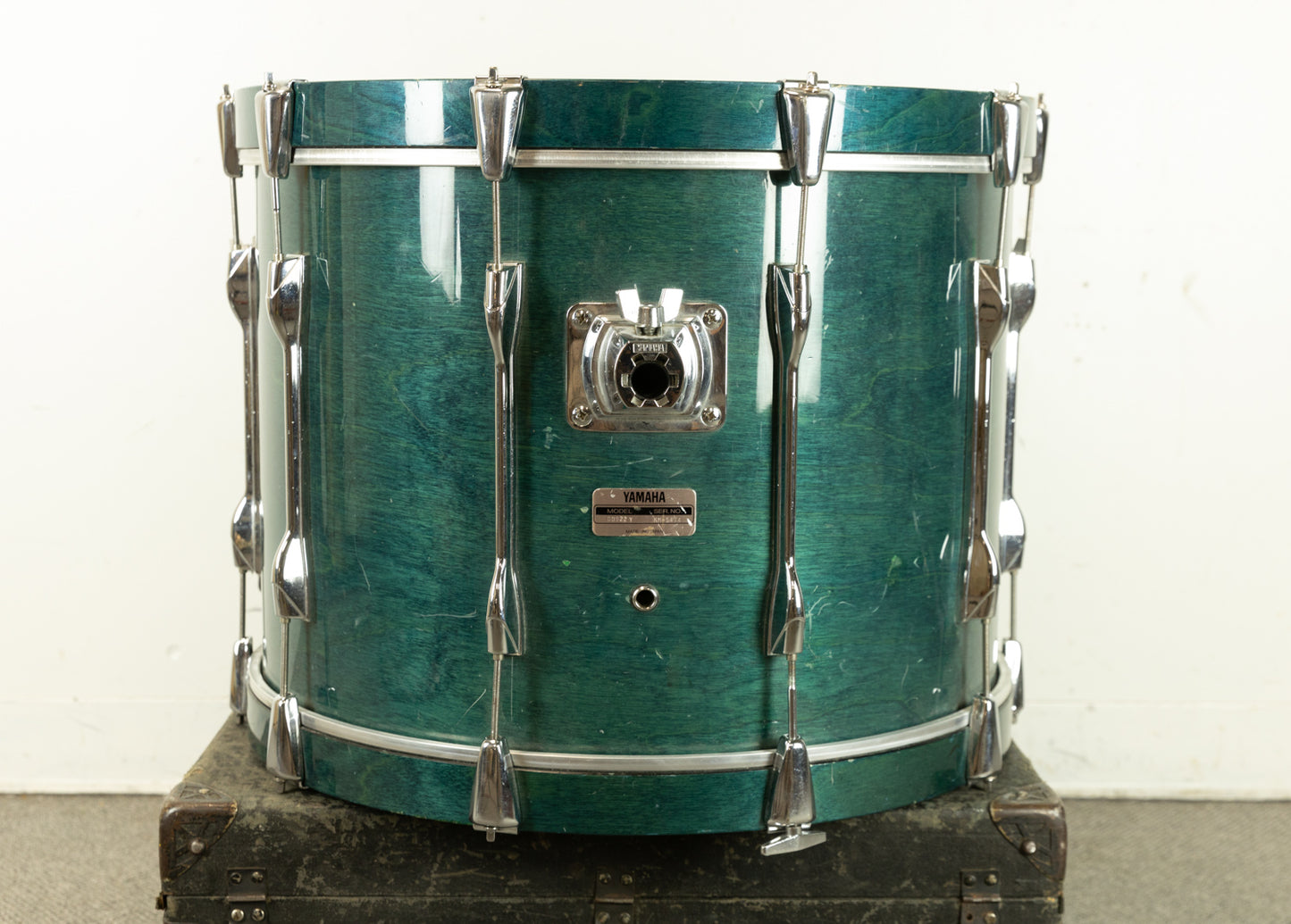 1990s Yamaha Recording Custom 16x22 Turquoise Bass Drum