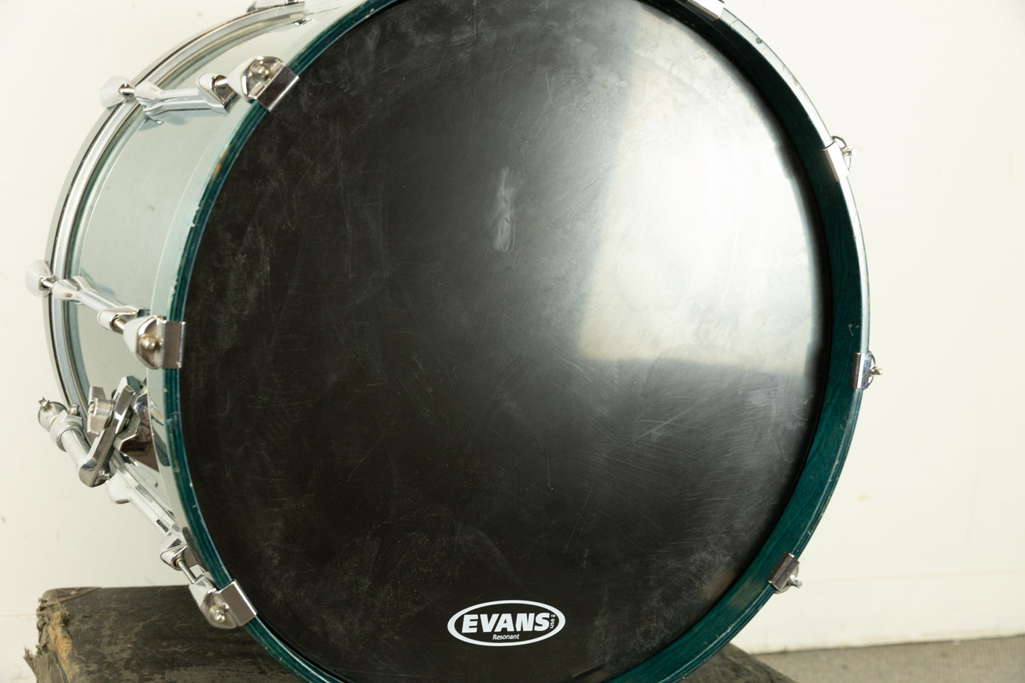 1990s Yamaha Recording Custom 16x22 Turquoise Bass Drum