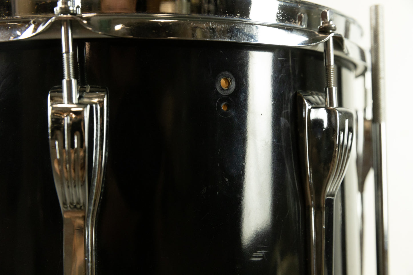 1970s Ludwig 14x14 Black Cortex "Mach Lug" Floor Tom