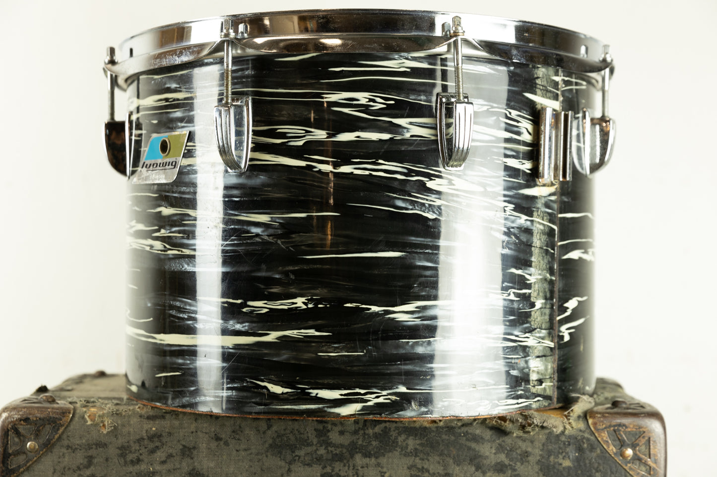 1970s Ludwig 10x15 Oyster Black Pearl Tom