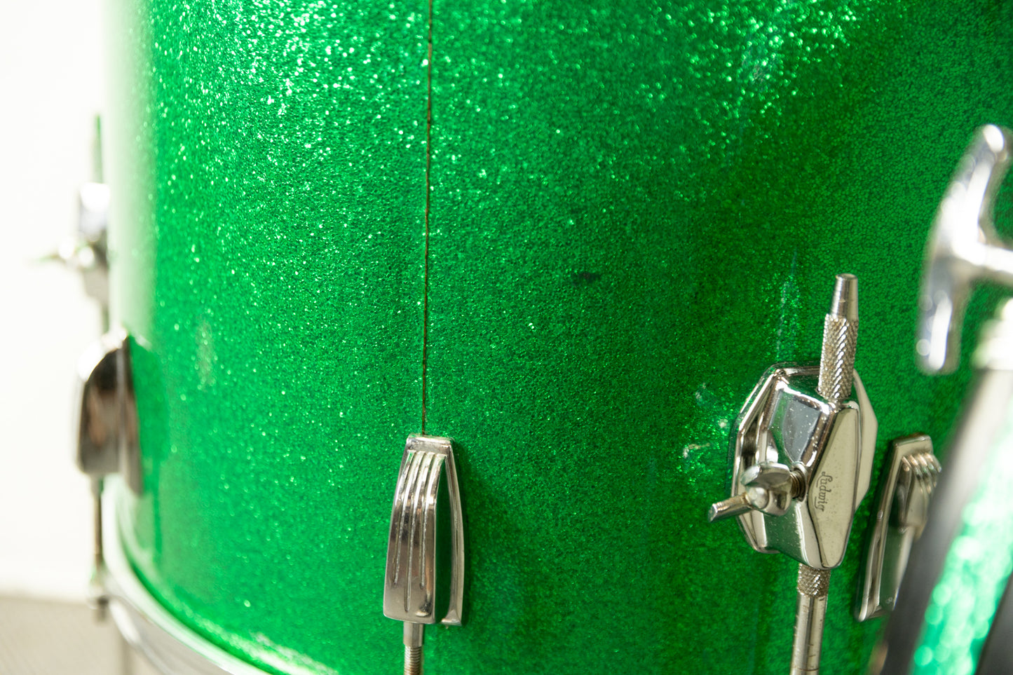 1960s Ludwig Pre-Serial Green Sparkle Super Classic Drum Set