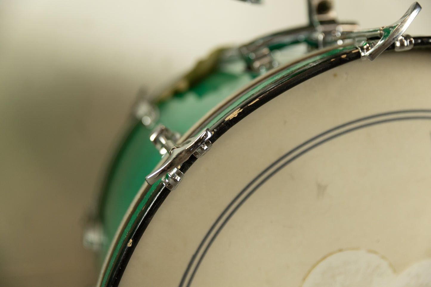 1960s Ludwig Pre-Serial Green Sparkle Super Classic Drum Set