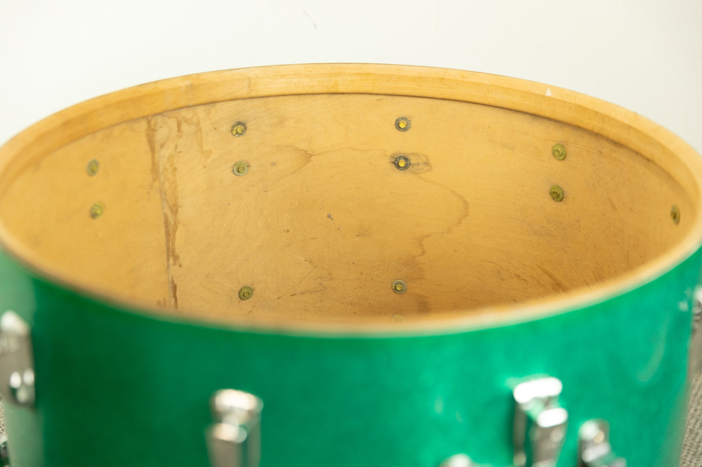 1960s Ludwig Pre-Serial Green Sparkle Super Classic Drum Set