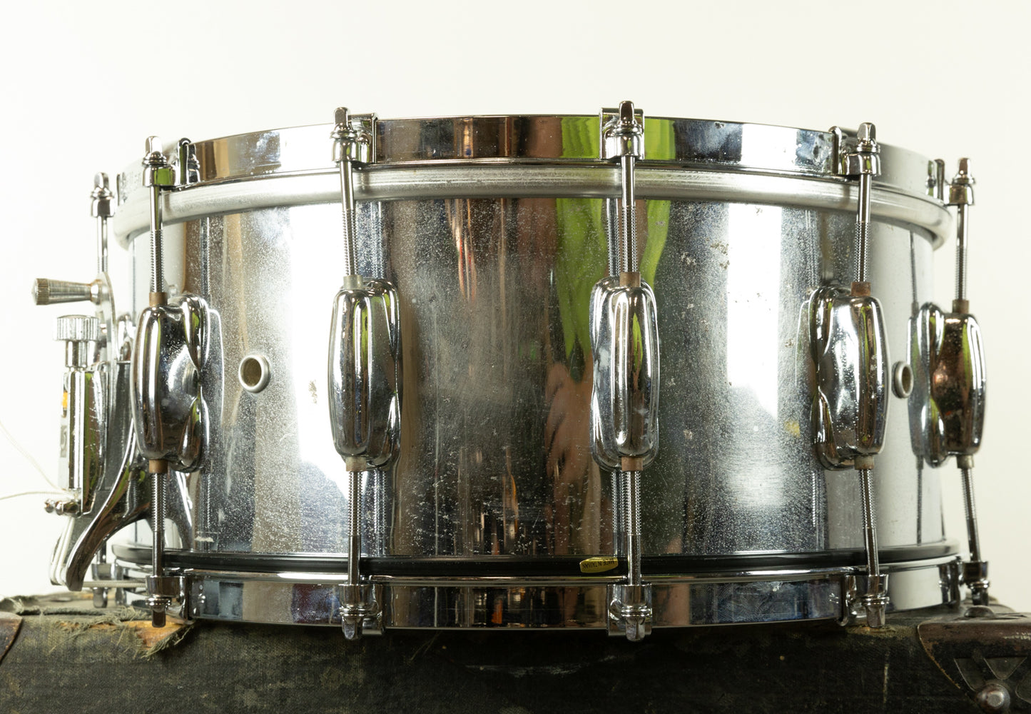 1970s Slingerland 6x14 Spitfire Chrome Over Wood Snare Drum