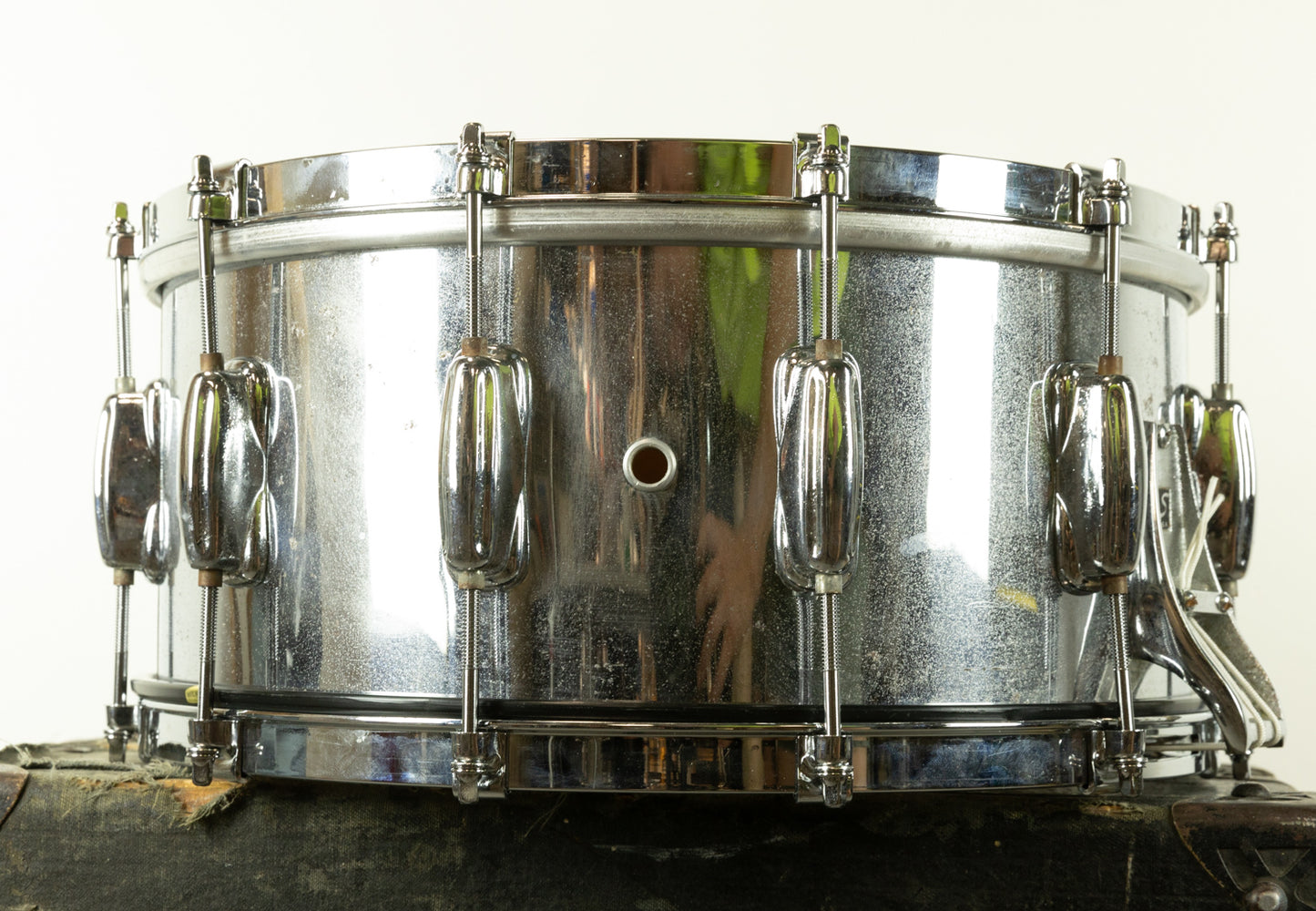 1970s Slingerland 6x14 Spitfire Chrome Over Wood Snare Drum