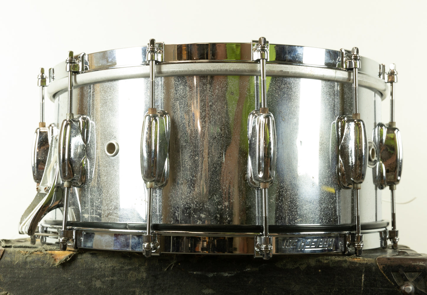 1970s Slingerland 6x14 Spitfire Chrome Over Wood Snare Drum