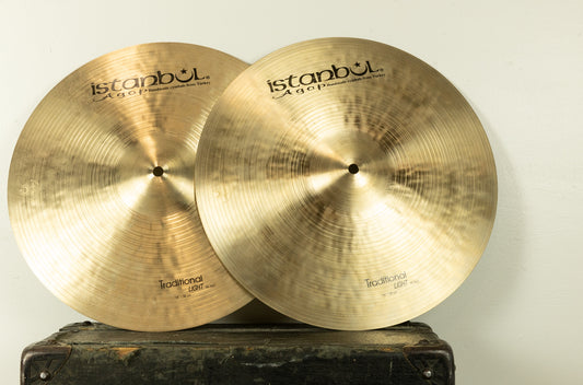 Istanbul Agop 15" Traditional Light Hi Hat Cymbals 994g 1239g