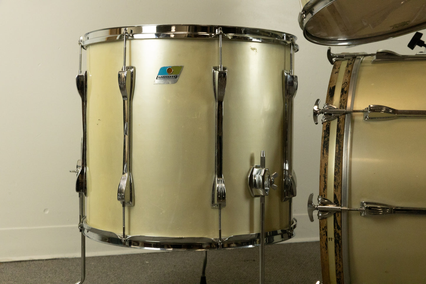 1970s Ludwig "Mach 5" Silver Silk Drum Set