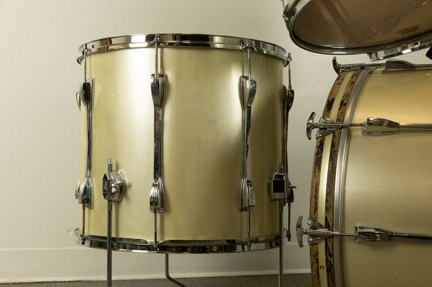 1970s Ludwig "Mach 5" Silver Silk Drum Set