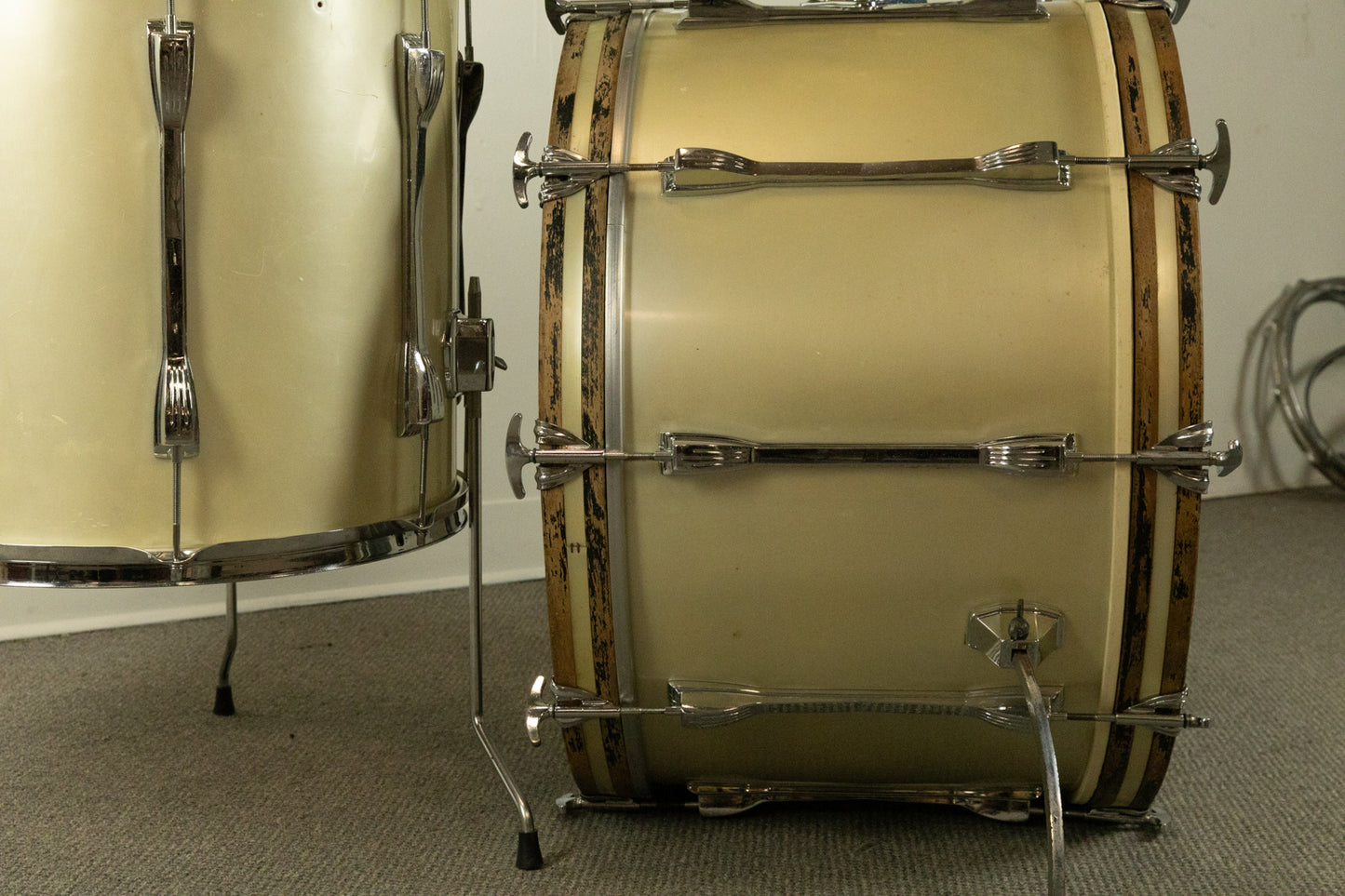 1970s Ludwig "Mach 5" Silver Silk Drum Set