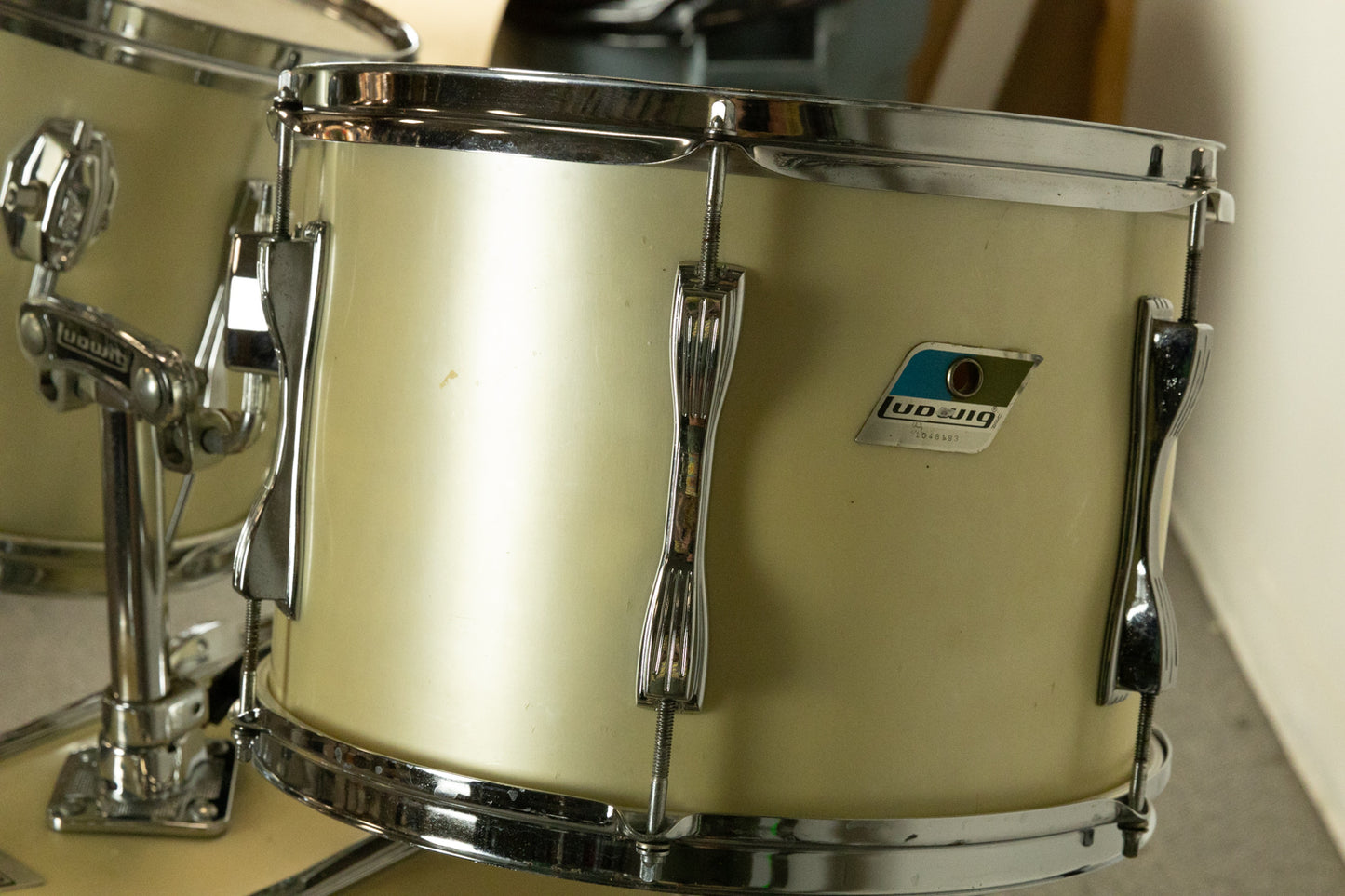 1970s Ludwig "Mach 5" Silver Silk Drum Set