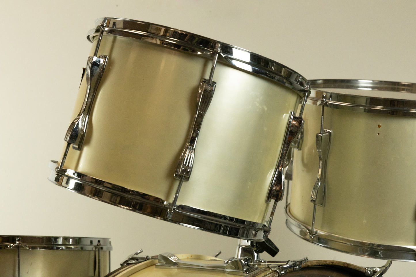 1970s Ludwig "Mach 5" Silver Silk Drum Set