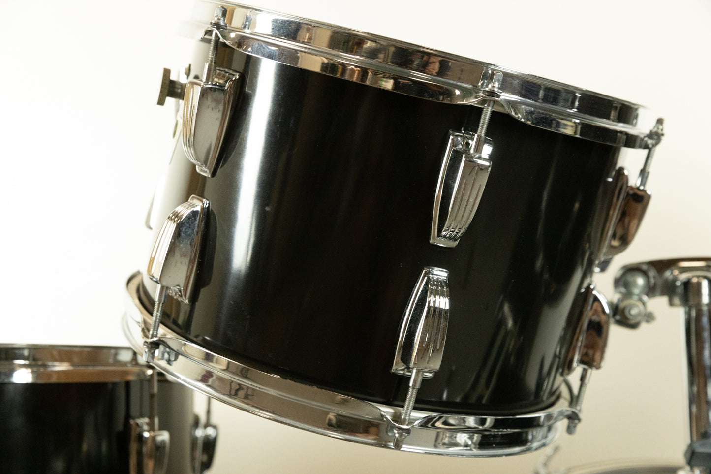 1970s Ludwig Big Beat Black Cortex Drum Set