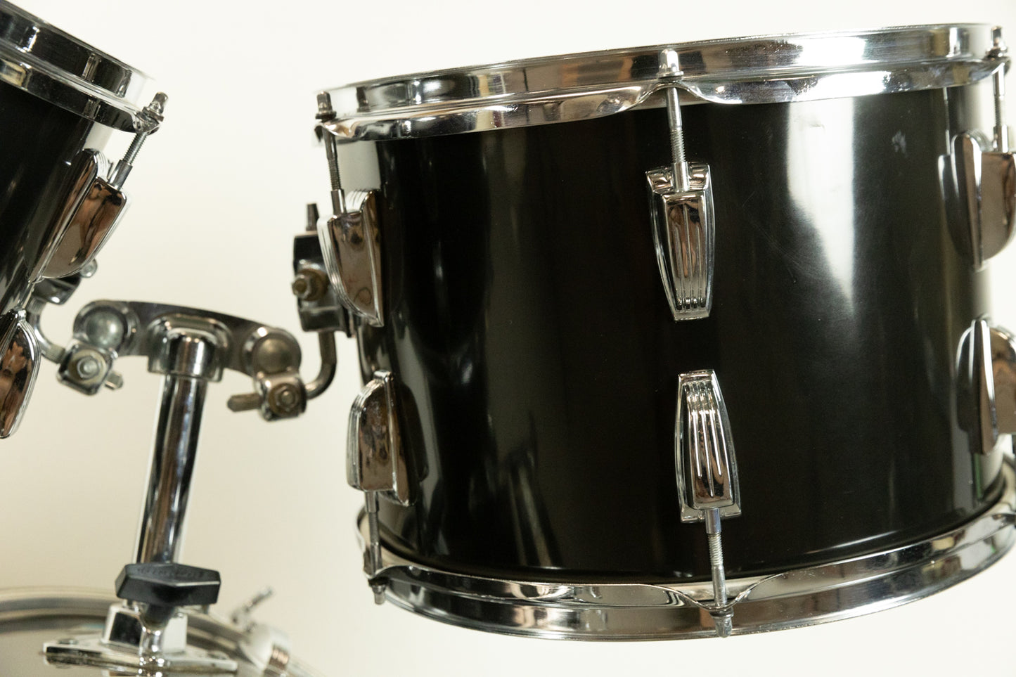 1970s Ludwig Big Beat Black Cortex Drum Set