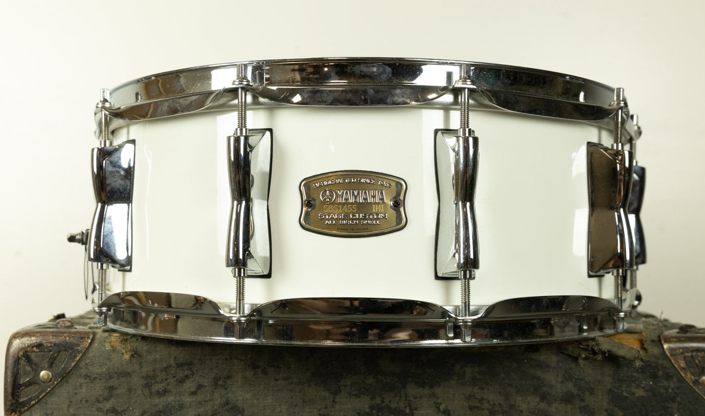 Yamaha 5.5x14 SBS1455 Stage Custom Birch Pure White Snare Drum