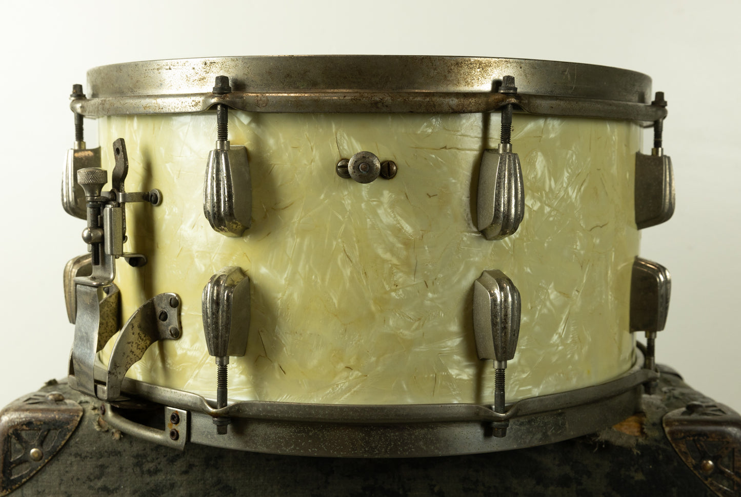 1950s Slingerland 7x14 Hollywood Ace Swing Model Radio King Snare Drum