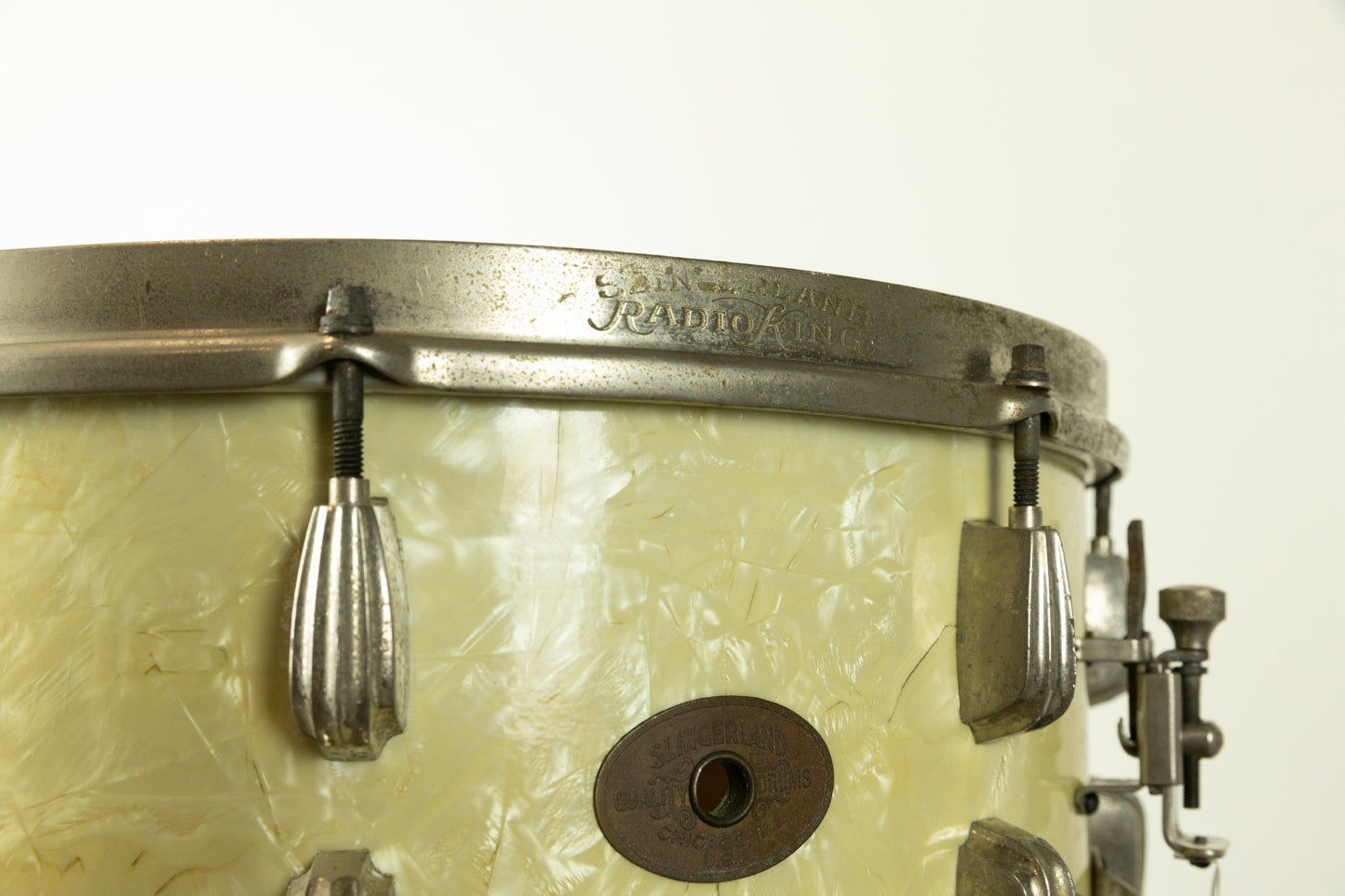 1950s Slingerland 7x14 Hollywood Ace Swing Model Radio King Snare Drum