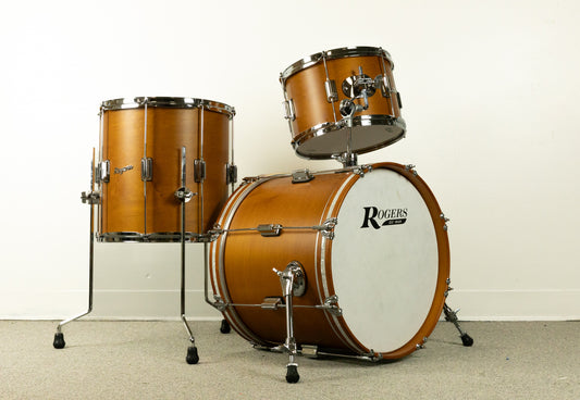 Rogers Tower Fruitwood Satin 14x18 8x12 and 14x14 Drum Set