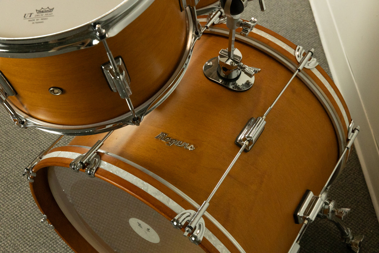 Rogers Tower Fruitwood Satin 14x18 8x12 and 14x14 Drum Set