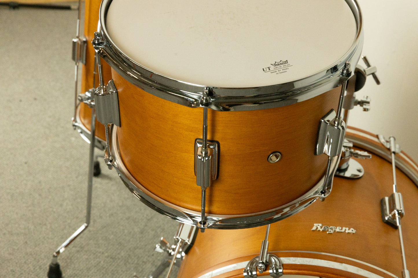 Rogers Tower Fruitwood Satin 14x18 8x12 and 14x14 Drum Set