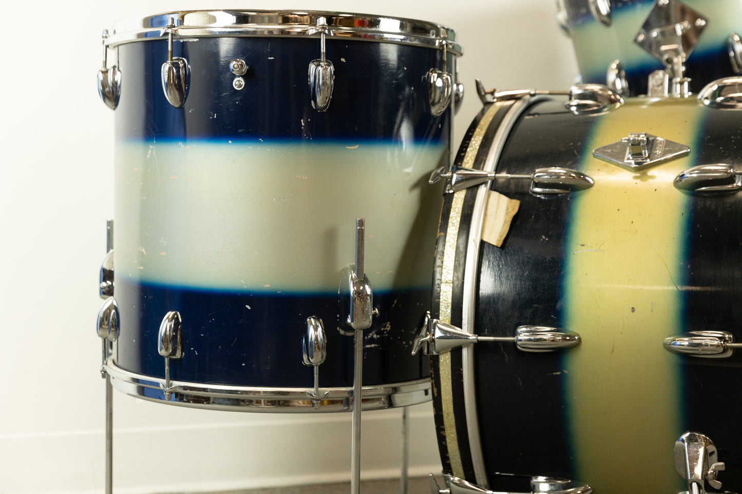 1960s Slingerland Gene Krupa Deluxe Blue & Silver Duco Drum Set