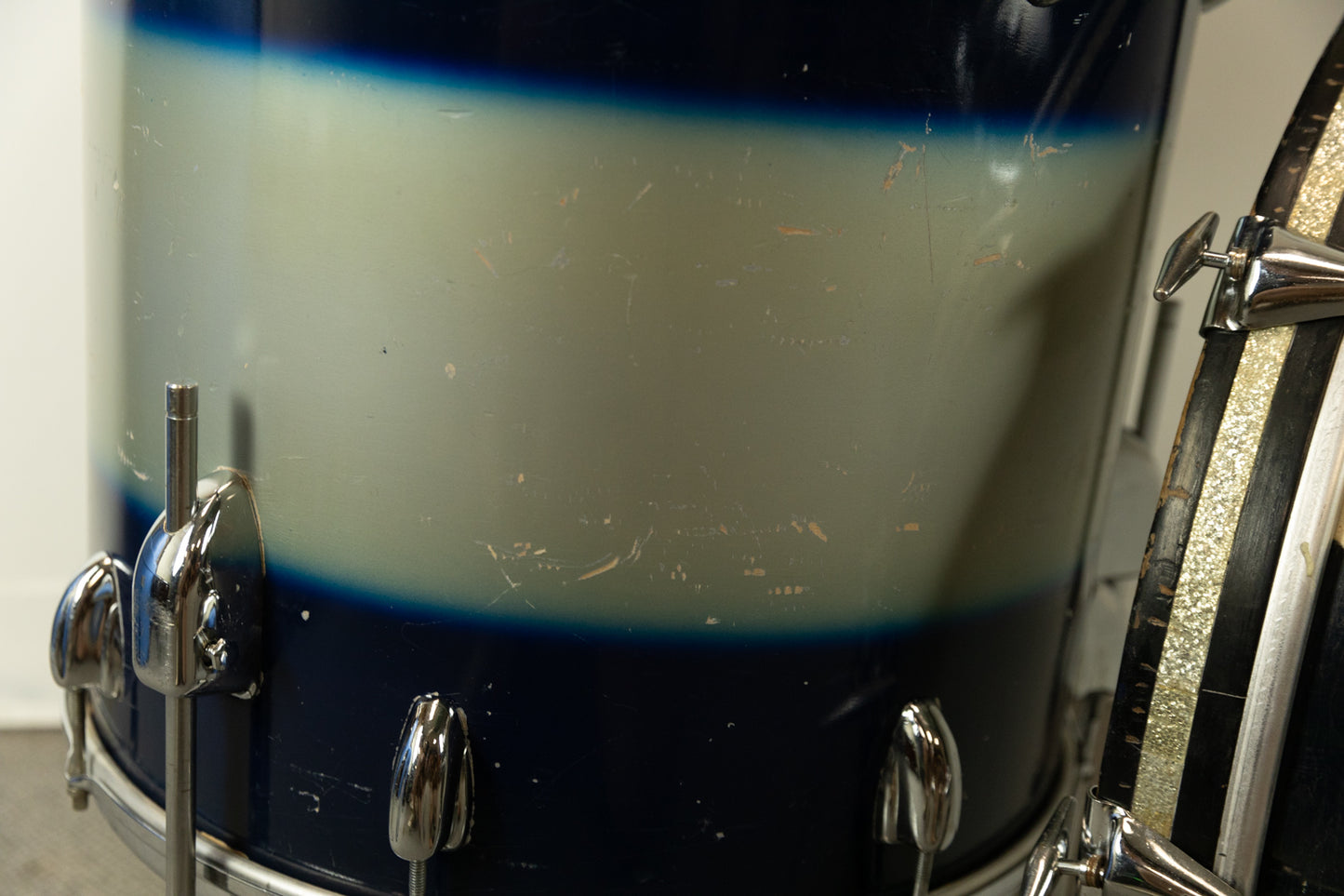 1960s Slingerland Gene Krupa Deluxe Blue & Silver Duco Drum Set