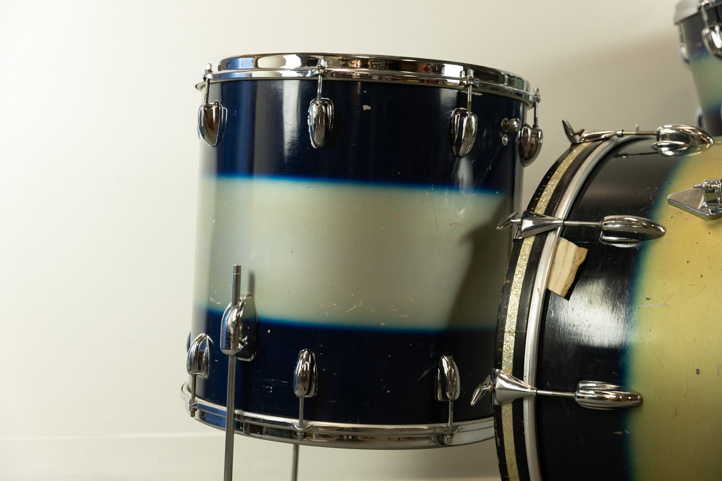 1960s Slingerland Gene Krupa Deluxe Blue & Silver Duco Drum Set