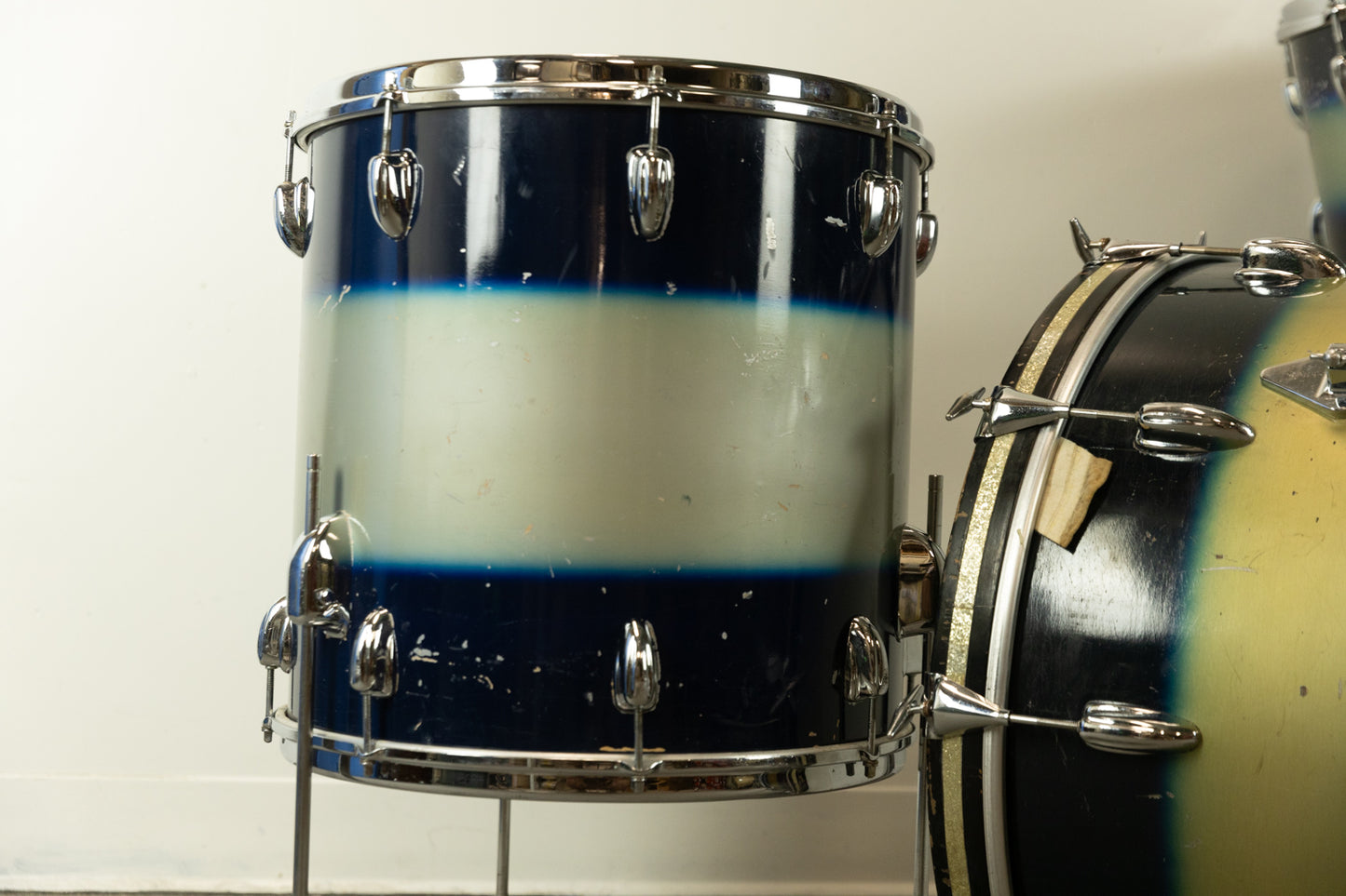 1960s Slingerland Gene Krupa Deluxe Blue & Silver Duco Drum Set