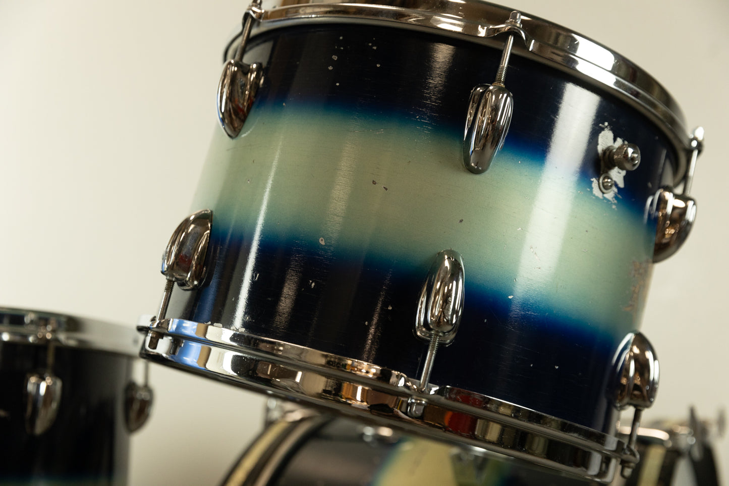 1960s Slingerland Gene Krupa Deluxe Blue & Silver Duco Drum Set