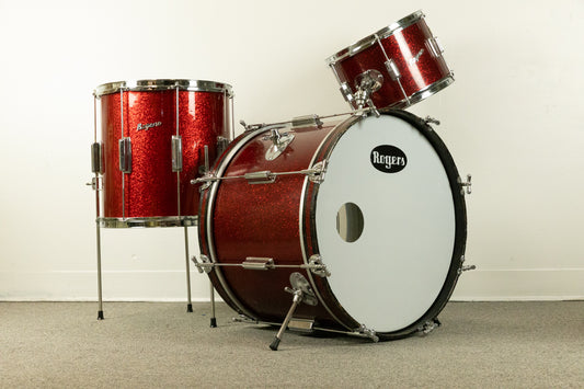 1960s Rogers Tower Sparkling Red Pearl Drum Set